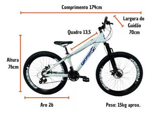 Bicicleta Gios frx Freeride Aro 26 Freio a Disco 21 Velocidades