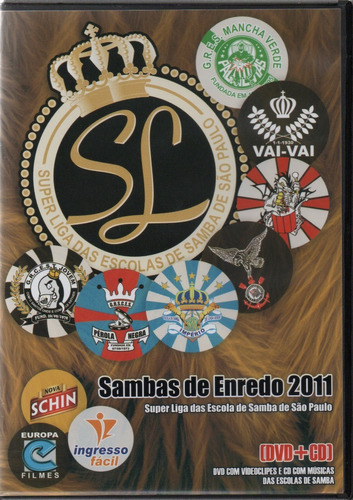 Dvd+cd Sambas De Enredo 2011 - Original Lacrado