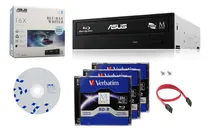 Comprar Paquete De Grabadoras Internas De Blu-ray Asus 16x Bw-16d1ht Con Paquete De 3 Accesorios M-disc Bd Y Cable (compatible Con Bdxl Y M-disc, Caja De Venta Al Por Menor)
