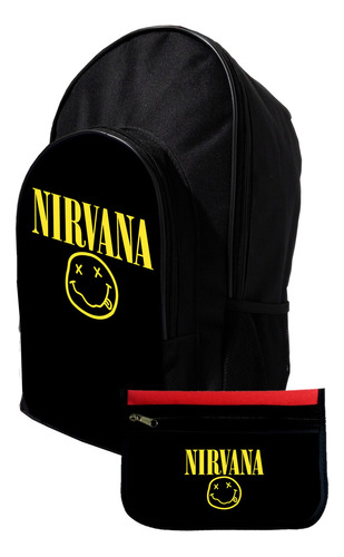 Mochila Y Cartuchera Promo  De Nirvana #448