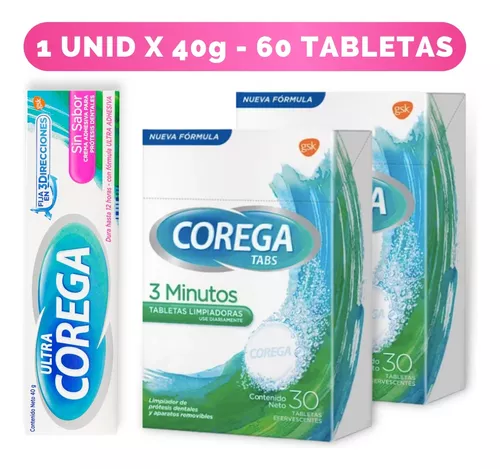 Oxígeno Activo POLIDENT Tabletas limpiadoras para prótesis dentales precio