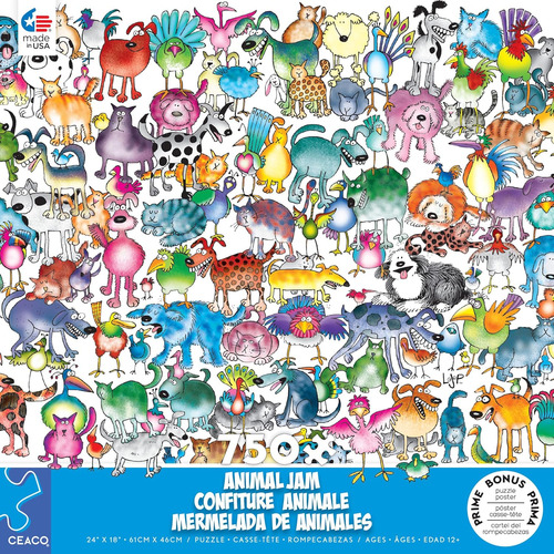 Ceco - Jam De Animales - Gatos Y Perros - Rompecabeza De 750
