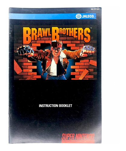 Brawl Brothers - Manual Original De Super Nintendo Ntsc