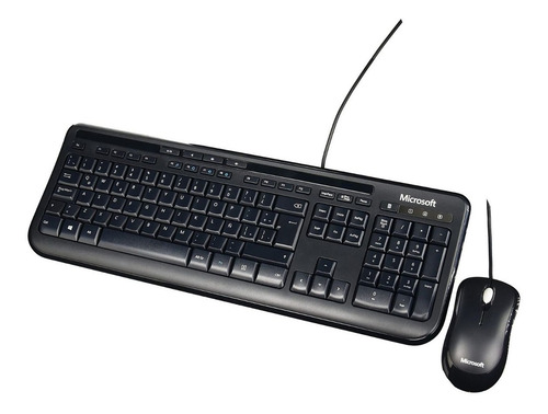 Imagen 4 de 6 de Combo Teclado Mouse Microsoft 600 Usb Con Cable En Español