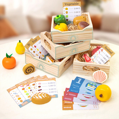 Juguetes De Comida Para Jugar, Juego De Cocina De Madera,