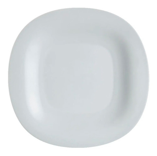 Plato Playo Cuadrado Luminarc Carine Vidrio Templado Extra Resistente Platos Playos Por Unidad Blanco Negro - 27 Cm