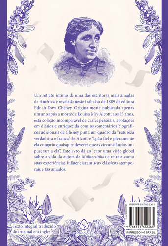 Louisa May Alcott: vida, cartas e diários, de Dow Cheney, Ednah. Biografias Editorial Principis, capa mole em português, 2021