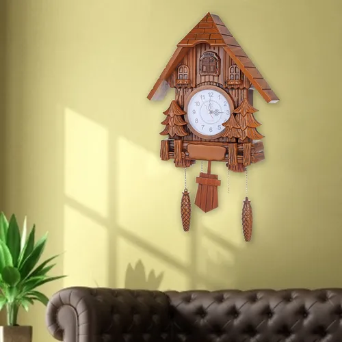 Reloj De Cuco Ultra-silencioso Movimiento Chalet-estilo Tall