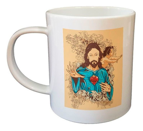 Taza De Plastico Jesus Angeles Religion Design Art