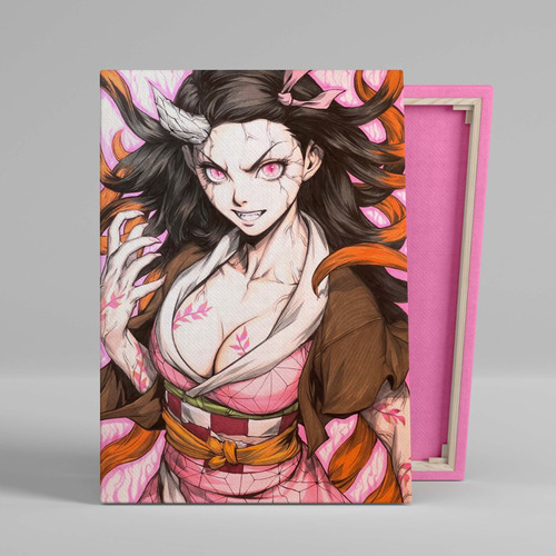 Cuadro Nezuko Kamado Demon Slayer Anime Canvas 60x40 Cm