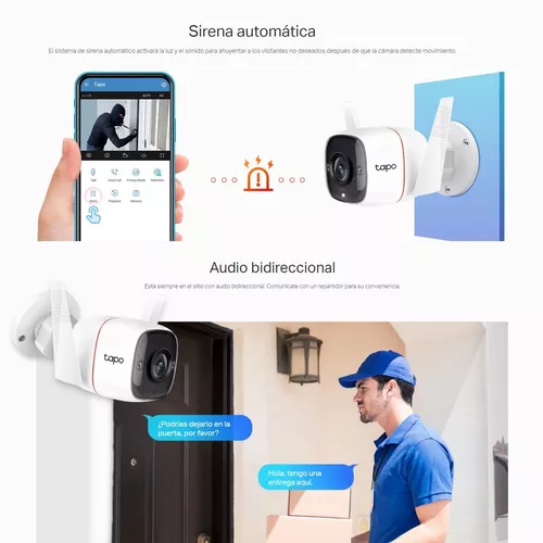 Camara de Seguridad exterior Tplink Tapo C310, Gratis Micro Sd 64 Gb