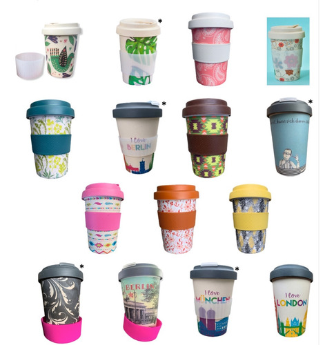 Mug Coffee Cup, Hermosos Diseños, Eco, Fibra De Bambú 450 Ml