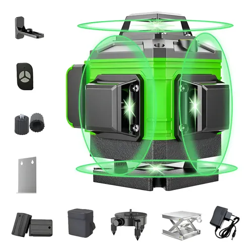 Nível Laser Verde 16 Linhas 4d Autonivelante Alta Precisão