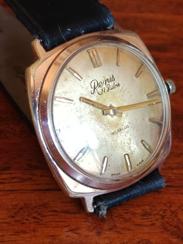 Reloj Mecánico Vintage Enchapado Oro Renis 17 Rubis Suizo (Usado)