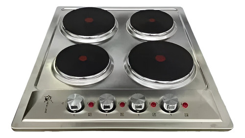 Cocina Encimera Eléctrica 4 Platos Acero Inoxidable