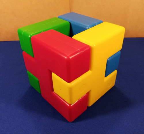 Imagen 6 de 6 de Bloquis Y Cubo Individual 4 Pz Material Didactico - Juguete