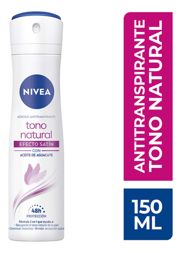 Desodorante Aclarante Niveatono Natural Satín En Spray 150ml