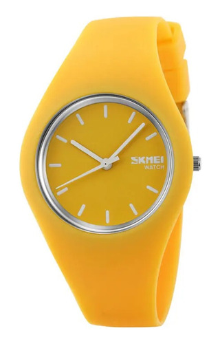 Reloj De Mujer Skmei 9068 Delicado Sumergible Amarillo