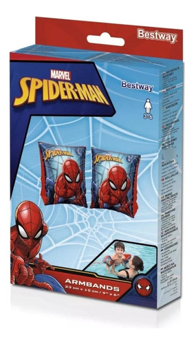 Flotador De Brazo Bestway Spiderman 98001 23cm X 15cm