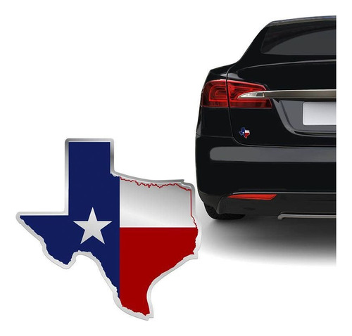 Adesivo Emblema Bandeira Texas Resinado