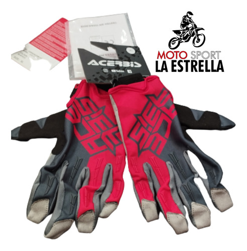 Guantes Acerbis Mx X-h Rojo Gris 