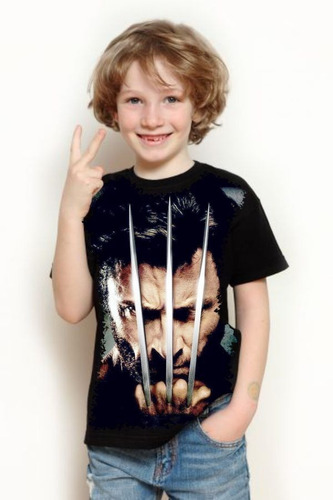 Camiseta Criança Frete Grátis Filme Super Herói Logan