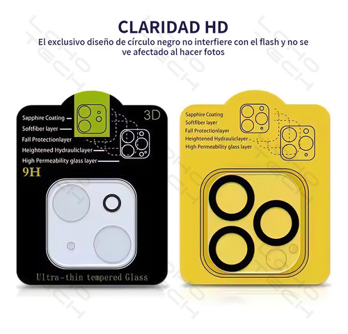 2 Micas Cristal Templado + 2 Mica Cámara Para iPhone iPhone 16
