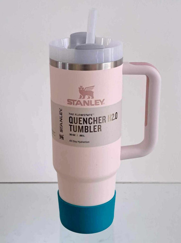 Stanley Quencher 30oz Vaso Taza Mug Termo Asa Con Funda Prot Rosa - Verde Quencher