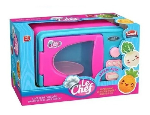 Forno Microondas Le Chef Infantil Usual Plastic