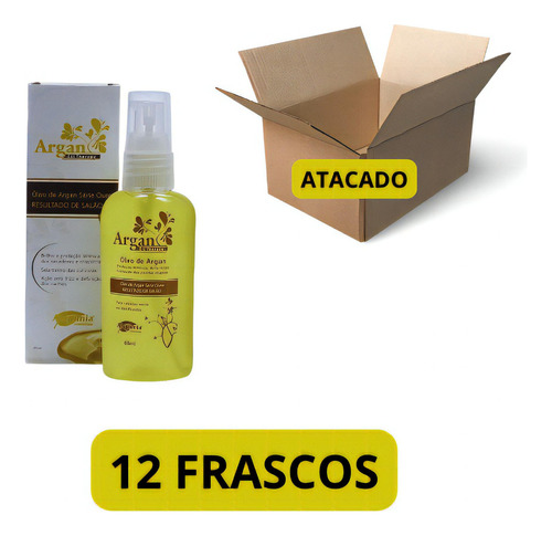 Kit 12 Oleo Argan Reparador De Ponta Ouro Alquimia Atacado