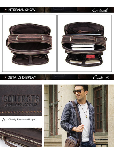 Bandolera De Cuero Maletín Para Hombre