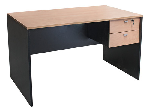 Escritorio Platinum 502 melamina de 1.2m x 0.74m x 0.7m haya y negro
