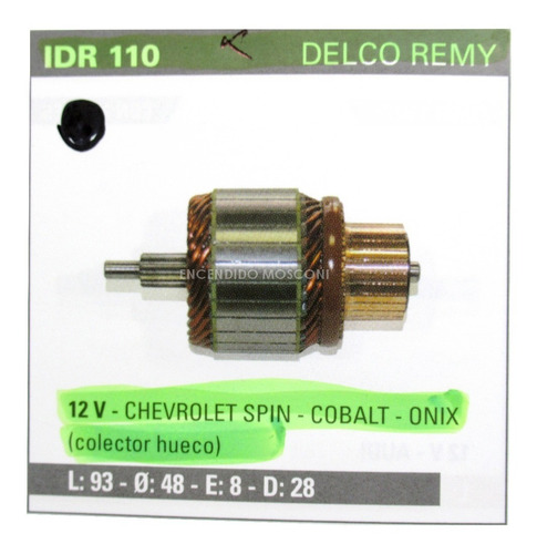 Imagen 5 de 8 de Bobina Inducido Chevrolet Spin Onix Cobalt