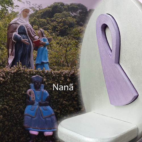 Imagem 2 de 8 de Nanã Mini Oratório - Branco E Lilás - Atesanal