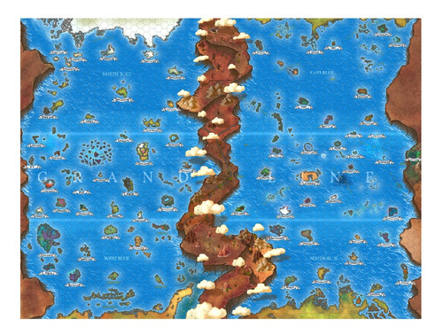 Vinilos Decorativos One Piece Mapa - 1.20mx90cm  