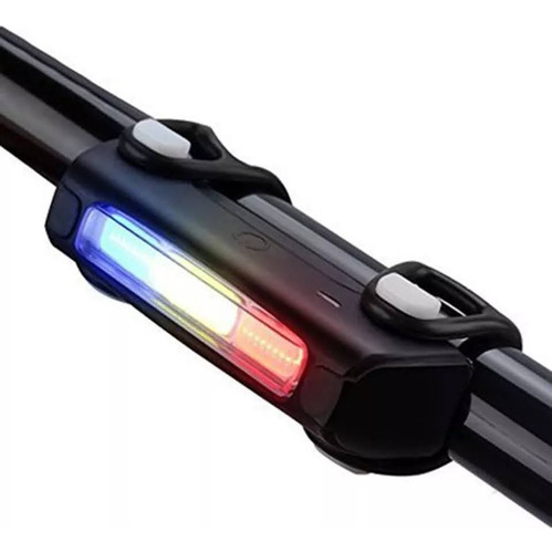 Luz Led Trasera Tri Color Para Bicicleta 120 Lúmenes 