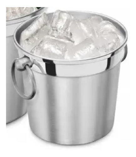 Imagem 2 de 2 de Balde De Gelo Com Argola De Aluminio 1,5l Aluminio Abc
