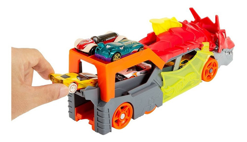 Imagem 5 de 10 de Hot Wheels City Reboque De Dragão Com Carrinho Gtk42 Mattel