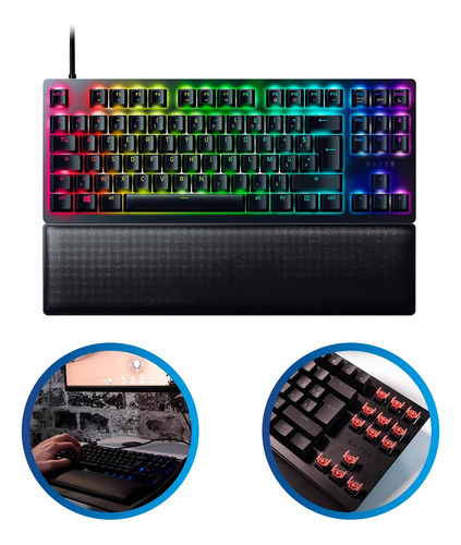 Teclado Optico Razer Huntsman V2 Gamer Switch Red Mecanico