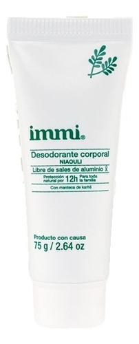 Desodorante en crema Immi Desodorante tubo depresible niaouli 75 g