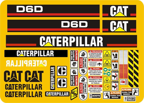 Calcomanías Para D6d Opción 2 Caterpillar