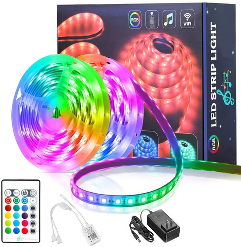 Cinta De Luz Led Rgb 10 Metros Control Resistente Agua Wifi