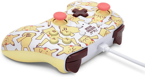 Control Para Nintendo Switch Alambrico Marca Powera Pikachu