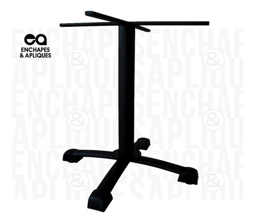 Imagen 3 de 3 de Pata Para Mesa Base Mueble 72 Cm Negra