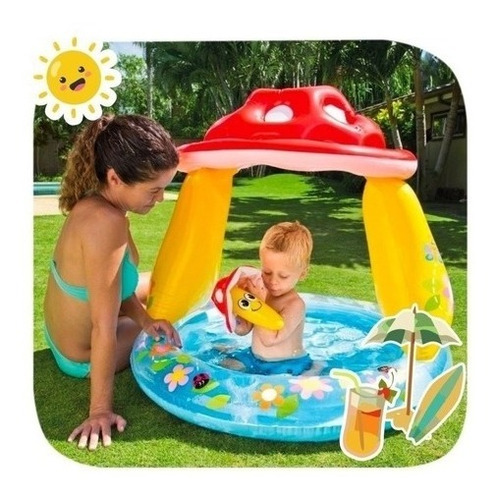 Pileta Inflable Para Bebe Intex Hongo 102x89cm / 45lts