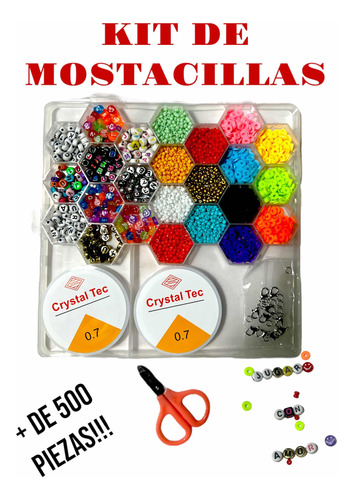 Kit De Mostacilla + De 500 Divertidas Piezas En Caja #4