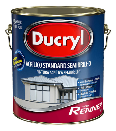 Tinta Ducryl Standard Semibrilho 3,6l Renner Cor Rosa/Nude
