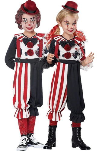 Disfraz De Payaso Aterrador De Carnaval Niños De Halloween
