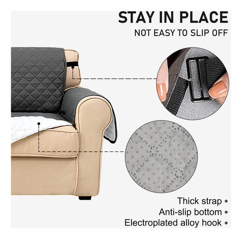 Louis Donné Funda De Sofá Acolchada Reversible Para Sofá De