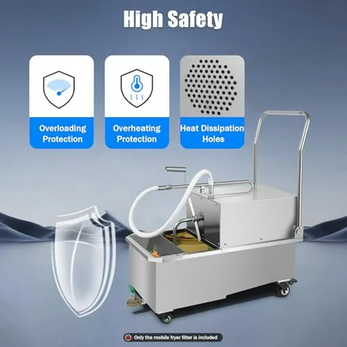 Filtro De Aceite Móvil Para Freidora, Capacidad 55l, 550w, 1